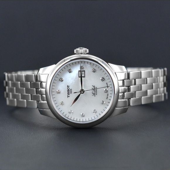 Tissot Accessories - Tissot Women's Swiss Automatic Le Locle Diamond Accent Mother Of Pearl Watch